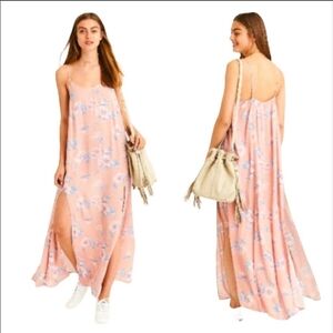 American Eagle Outfitters Floral Maxi Dress in Pink and Blue